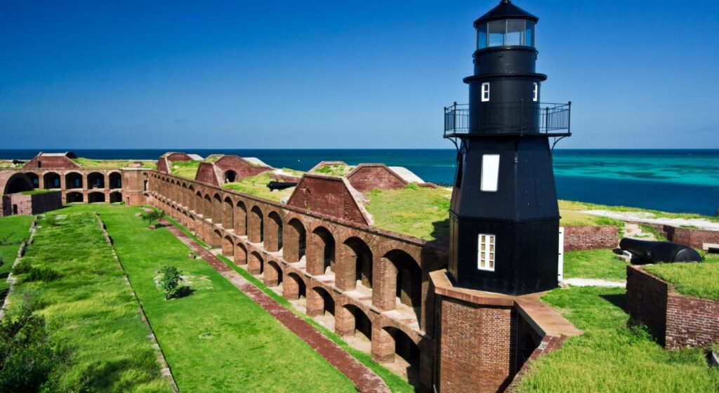 lighthouse in fort jefferson dry tortugas 