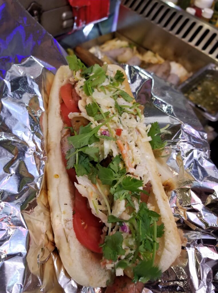 key west taco dog sandwich