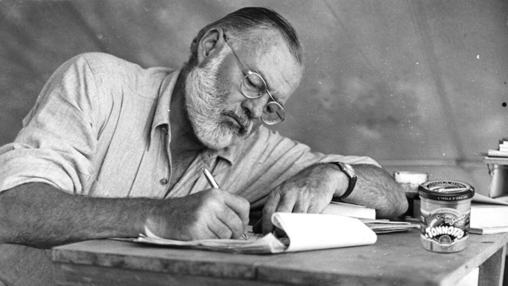 Ernest Hemingway writing 1