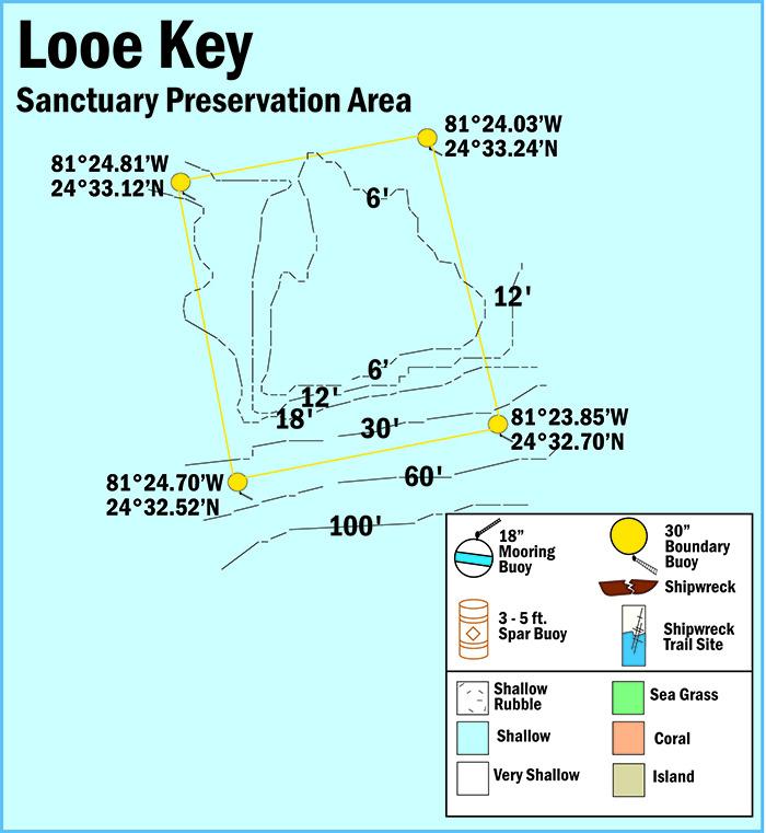 Looe Key National Marine Sanctuary Map